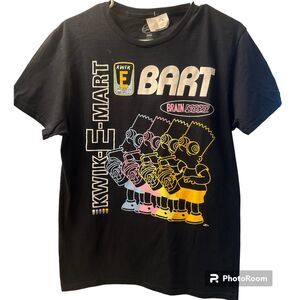 New with Tag The Simpsons Men's Bart Simpson T-Shirt Black Kwik E Mart Sz Small